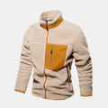 Hoooyi Zipper Faux Fur Jacket