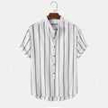 Stripes Cotton Henley Shirts