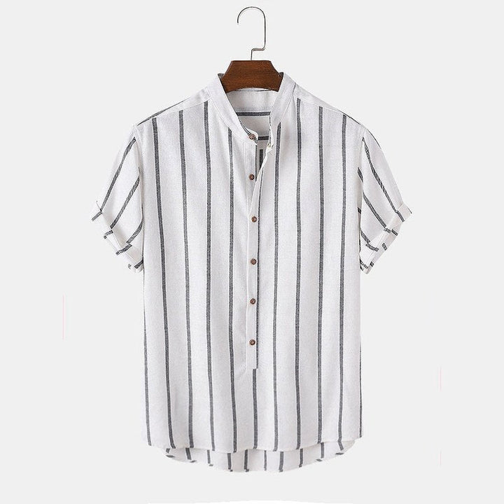 Stripes Cotton Henley Shirts