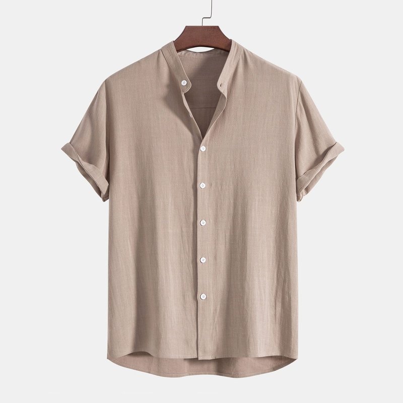 Linen And Rayon Collar Shirt