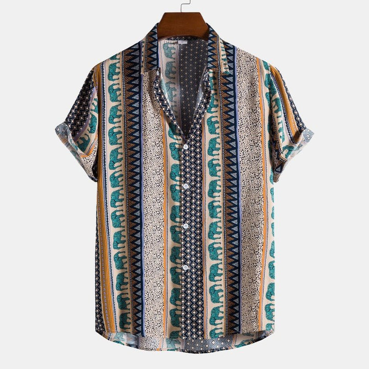 Elephant Geometric Print Shirt