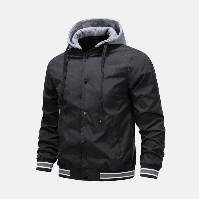 Detachable Hooded Bomber Jacket