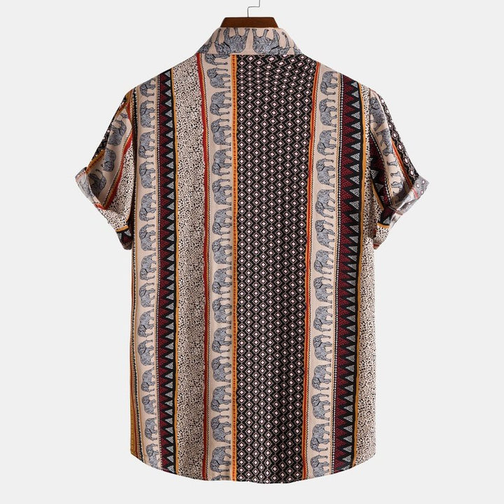 Elephant Geometric Print Shirt