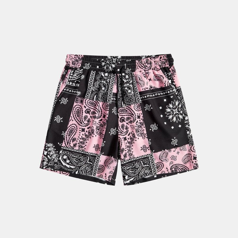 Paisley Print Button Up Shirt and Shorts