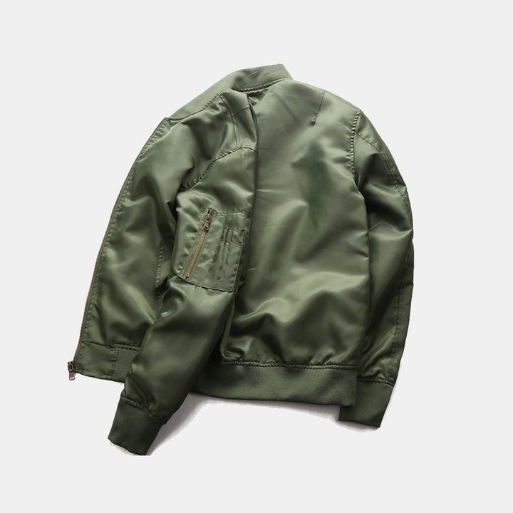 Men Zip Up Bomber Jacket
