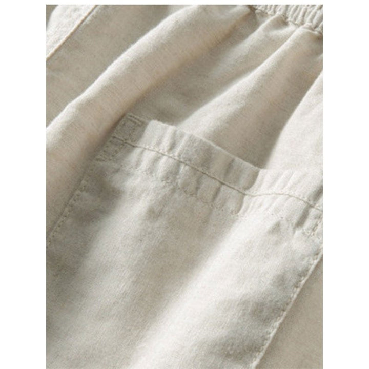 Straight Leg Linen Pants