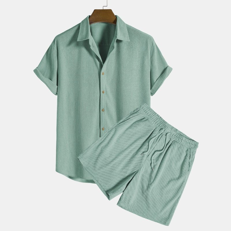 Corduroy Shirt And Shorts