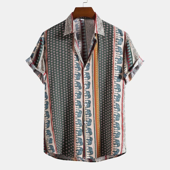 Elephant Geometric Print Shirt
