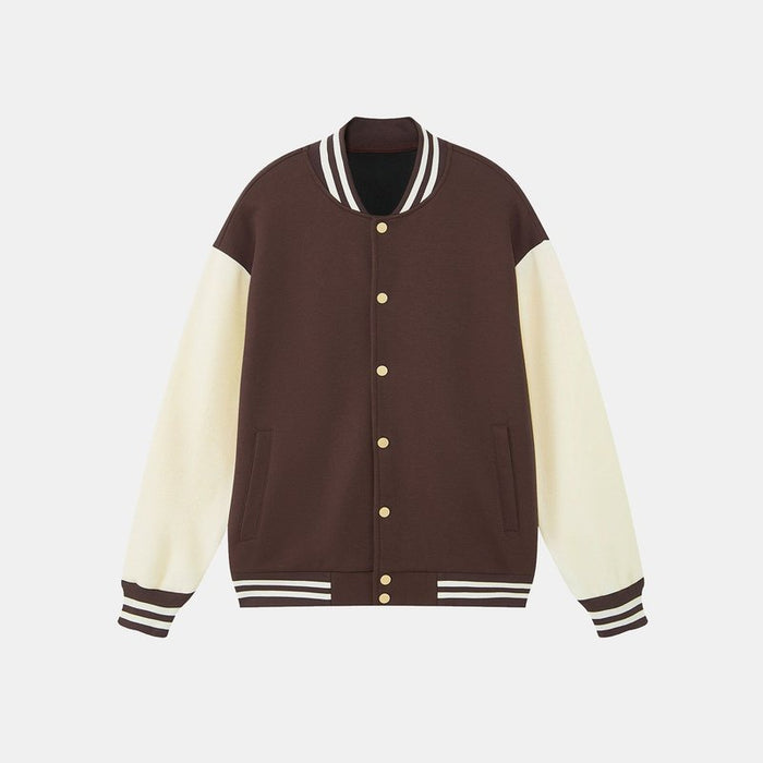 Jersey Contrast Preppy Jacket
