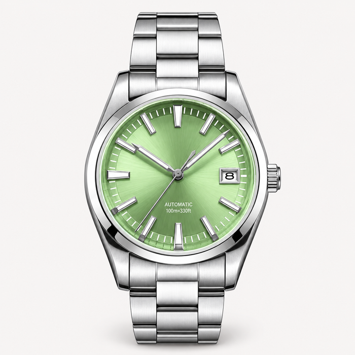Men's Automatic Diver Watch Green Dial Stainless Steel