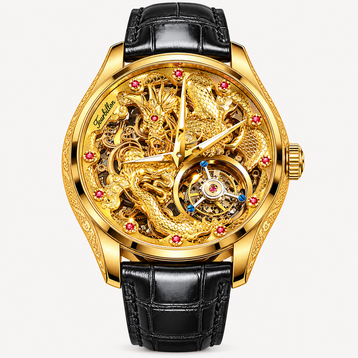 Men's Dragon Tourbillon Automatic Watch Sapphire Crystal