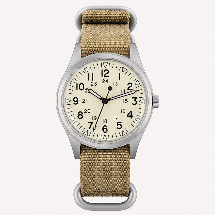 Men's Military Field Watch 36mm with Nylon Strap