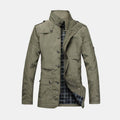 Button Up Funnel Neck Jacket