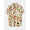 Mushroom Print Short Sleeve Shirts