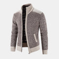 Contrast Zip Up Sweater