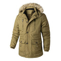 Faux Fur Collar Detachable Hooded Coat